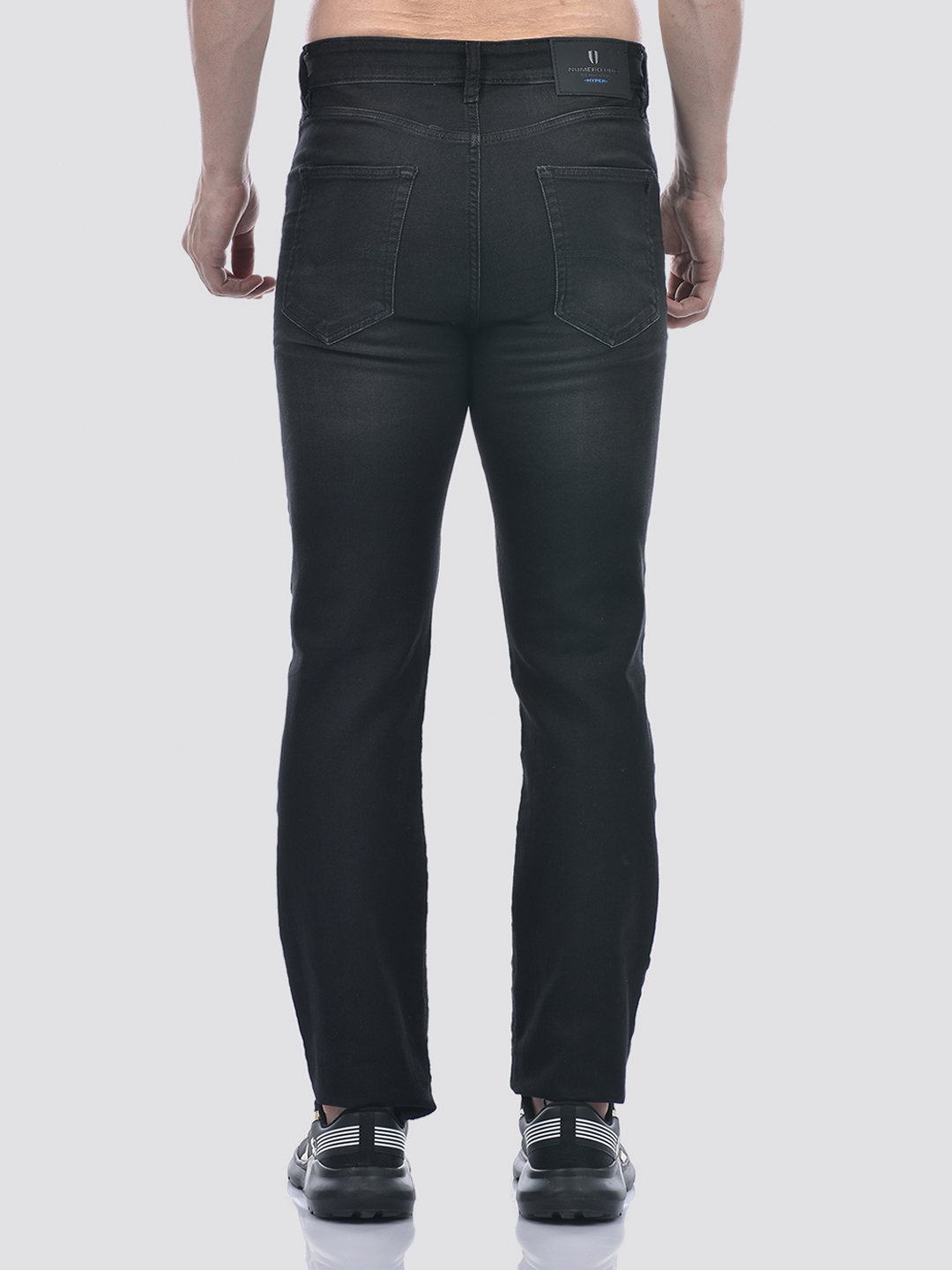 Numero Uno Men Washed Black Slim Fit Sustainable Jeans